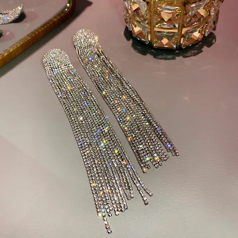 Elegant Long Competition Jewelry Earrings