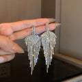 Silver Leaf Competition Jewelry Earrings