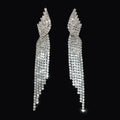 Silver Tassel Competition Jewelry Earrings