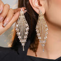 Gold Rhinestone Competition Jewelry Earrings