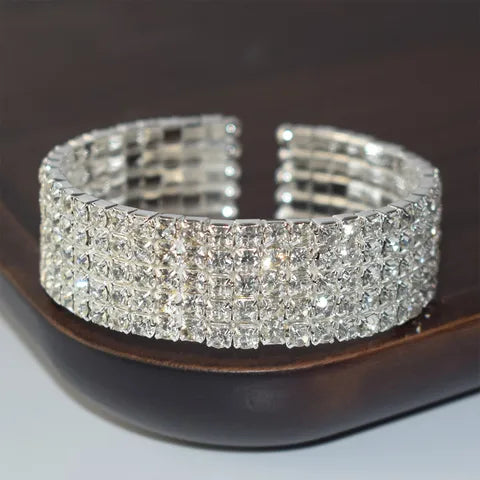 5 Row Rhinestone Competition Bracelet
