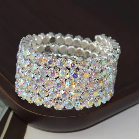 5 Row AB Rhinestone Competition Bracelet