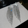 Silver Long Competition Jewelry Earrings
